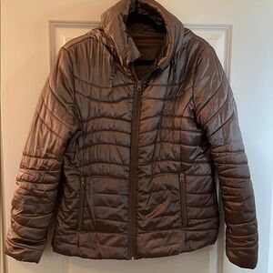 Brown Quilted Puffer Jacket